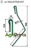 Following tine, right model - AgriParts