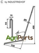 Following tine, right model - AgriParts