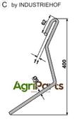 Following tine, left model - AgriParts