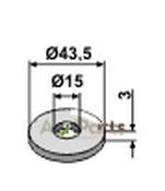 Washer Ø43,5x3xØ15 - AgriParts image