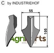 Weld-on tips from boron steel for harrow-teeth, hardened - AgriParts