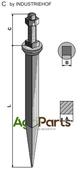 Harrow teeth from boron steel with square neck - AgriParts