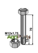 Shear bolt M12 with self-locking nut - AgriParts image