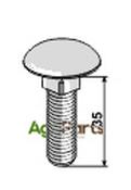Saucer-head screw M12x1,75x35 - galvanized - AgriParts image