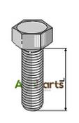 Hexagon bolt M12x1,75x35 without nut - galvanized - AgriParts