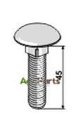 Saucer-head screw M12x1,75x45 - galvanized - AgriParts image