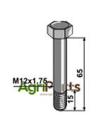 Security bolt M12 without nut - AgriParts