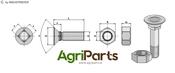 Plough bolt M12x1,75x90 and hexagon nut - AgriParts image