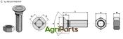 Plough bolt DIN608 M12x1,75x90 and hexagon nut - AgriParts image
