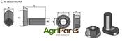 Conusbolt oval head with collar nut - AgriParts