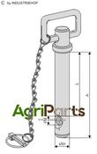 socket pin with chain and linch pin - AgriParts image