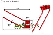 Tedder tine - right - AgriParts