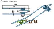 Hay rake tine - AgriParts