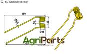 Tedder tine - left - AgriParts
