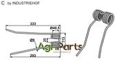 Hay tine - right - AgriParts