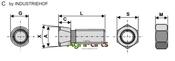 Plough bolt M16x2x40 with hexagon nut - AgriParts image