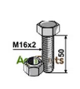 Hexagon bolt M16x2x50 without nut - AgriParts image