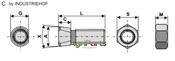 Plough bolt M16x2x50 with hexagon nut - AgriParts image