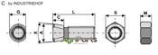 Plough bolt M16x2x65 with hexagon nut - AgriParts image