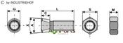 Plough bolt M16x2x75 with hexagon nut - AgriParts image