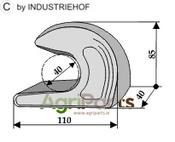 Connecting hook, forged (catch hook) - AgriParts