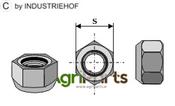 Cone-shaped nut - AgriParts image
