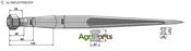 Front loading tine 1100 - AgriParts