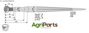 Front loading tine 1100 - AgriParts
