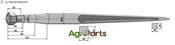 Front loading tine 1100 - AgriParts