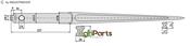 Front loading tine 1140 - AgriParts