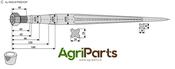 Front loading tine 1400 - AgriParts