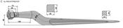 Pointed tine with cone-shaped nut - AgriParts