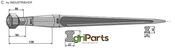 Pointed tine with cone-shaped nut - AgriParts