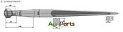Pointed tine with cone-shaped nut - AgriParts