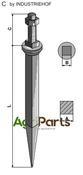 Harrow teeth from boron steel with square neck - AgriParts