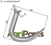 Bale grab claws 315 - AgriParts