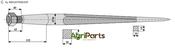 Front loading tine 800 - AgriParts