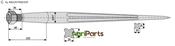 Front loading tine 800 - AgriParts