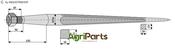Front loading tine 800 - AgriParts