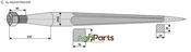 Front loading tine 840 - AgriParts