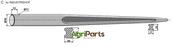 Front loading tine 850 - AgriParts
