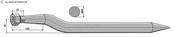 Pointed tine with cone-shaped nut - AgriParts