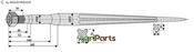 Front loading tine 870 - AgriParts