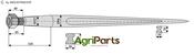 Front loading tine 900 - AgriParts