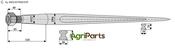 Front loading tine 950 - AgriParts