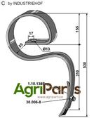 Harrow tine with share - AgriParts