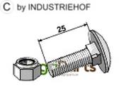 Bolt - M8 x 25 - AgriParts