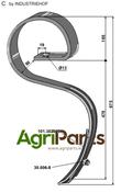 Big harrow tine with share - AgriParts
