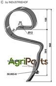 Elastic tine with share - AgriParts