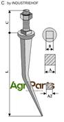 Cone shaped harrow teeth from boron steel, Rau model - AgriParts